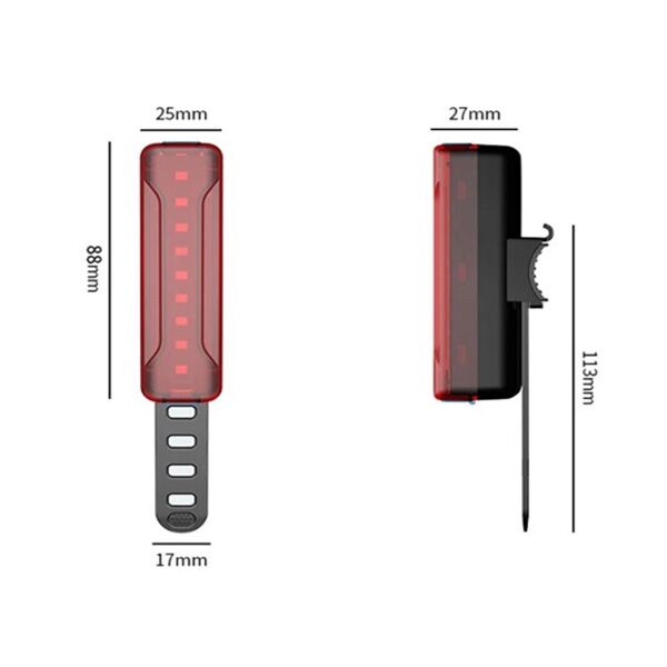 Đèn sau xe đạp Cọc Yên Sạc USB